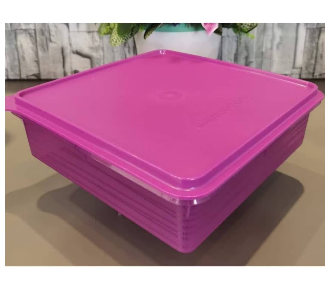2.9L Tupperware square Purple Snack Sandwich Sweet Keeper . Air tight container