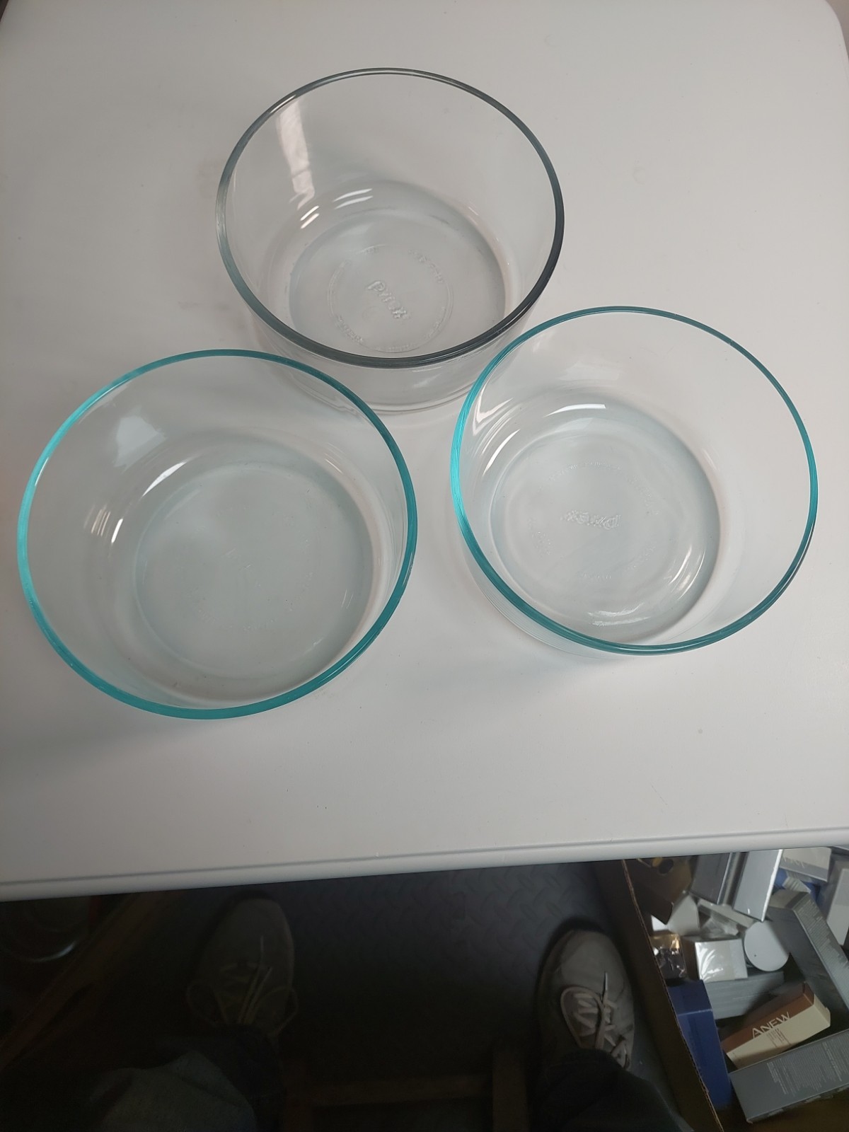 Pyrex 1.75 Qt Clear Glass Storage Container #7203!! Lot of 3
