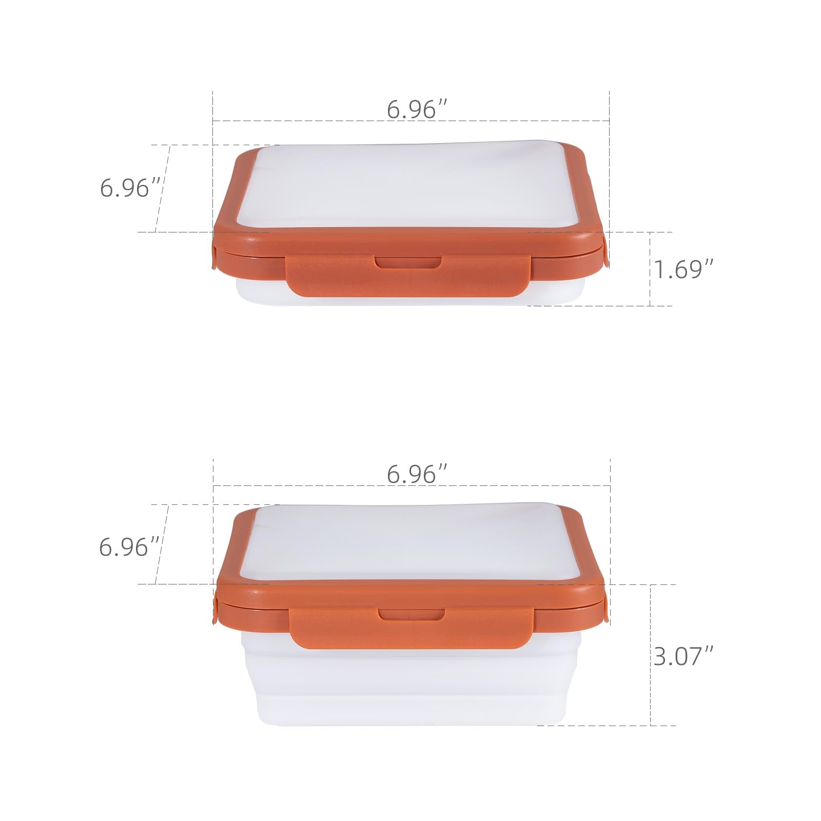Mage Crab Reusable Silicone Food Storage Container with Lid Mini, grey