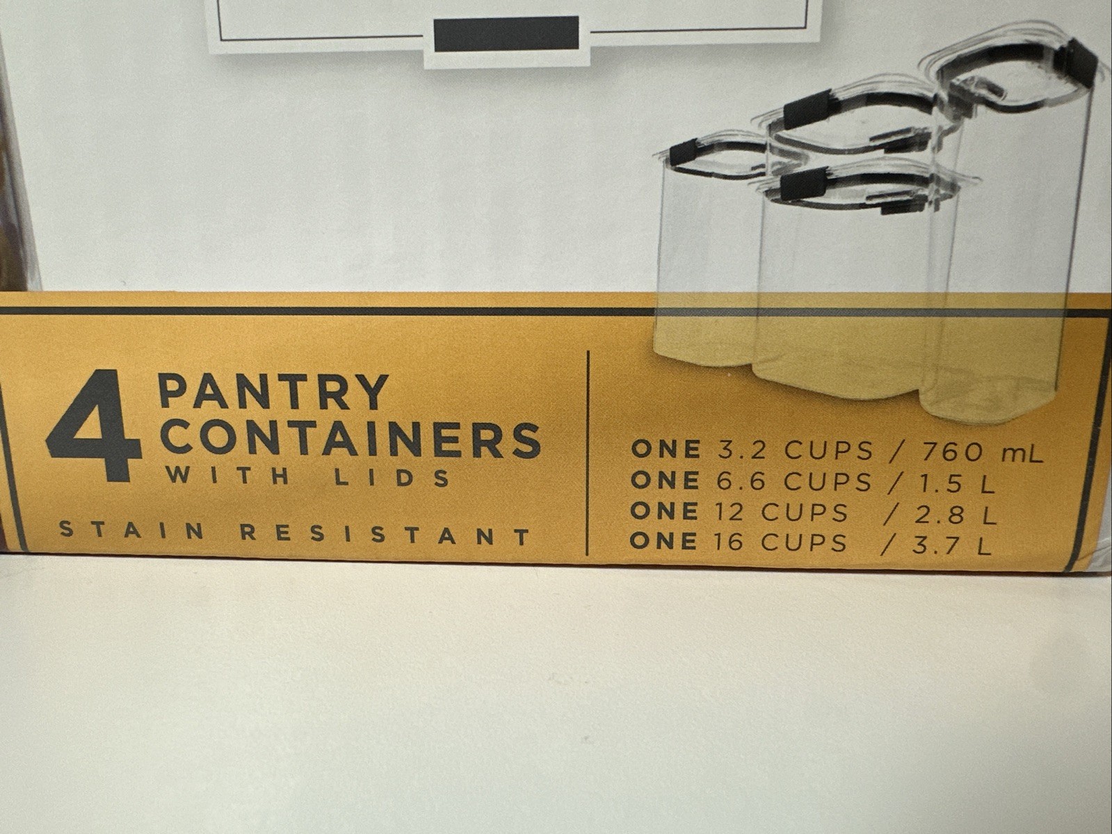 Rubbermaid Brillance Pantry 360° Organization, 4 Containers With Kids