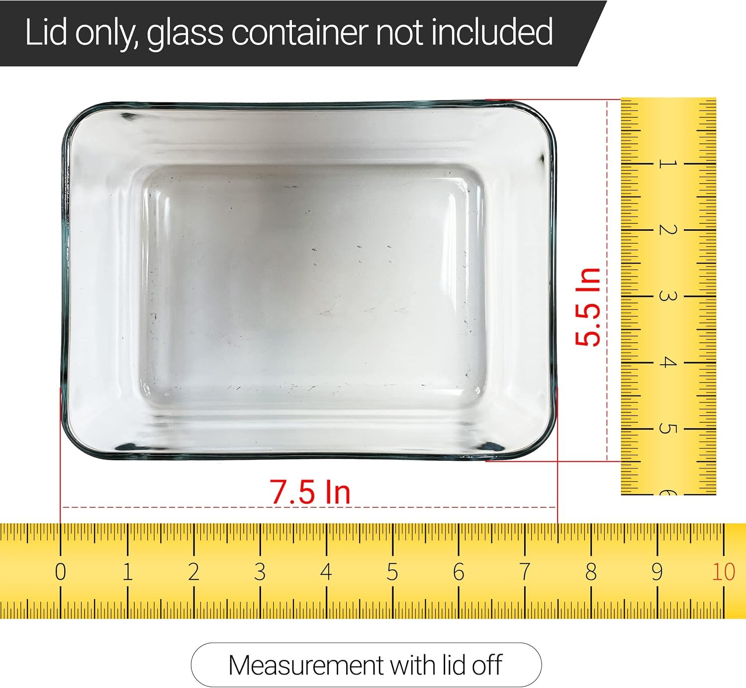 Replacement Lids fits Pyrex 3-Cup Glass Food Storage Container Bowls, (7.75 x