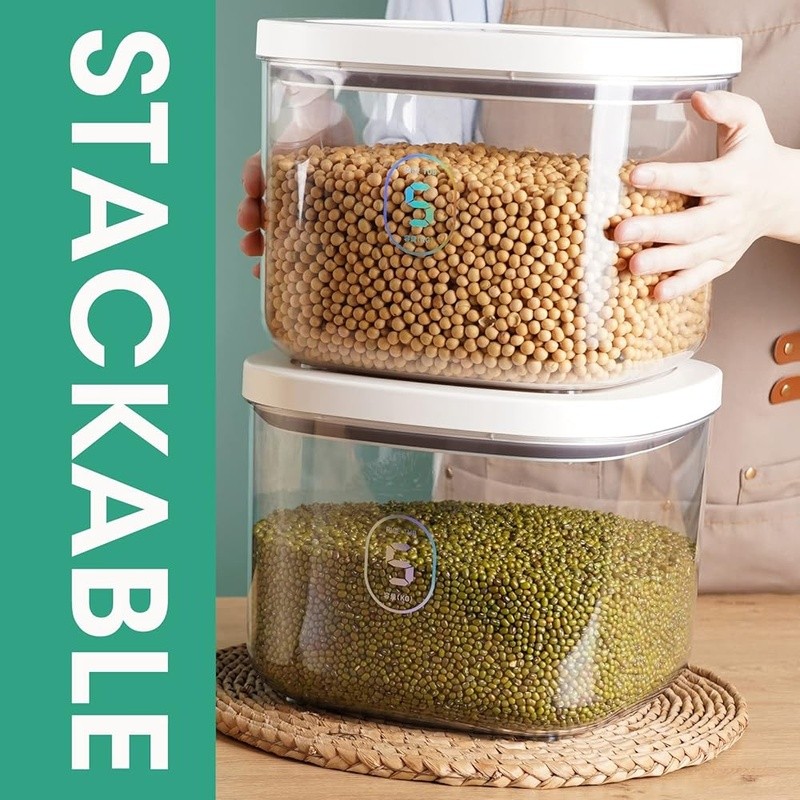 Airtight Rice Storage Container Food Storage Organizer Rice Flour Cereal Beans