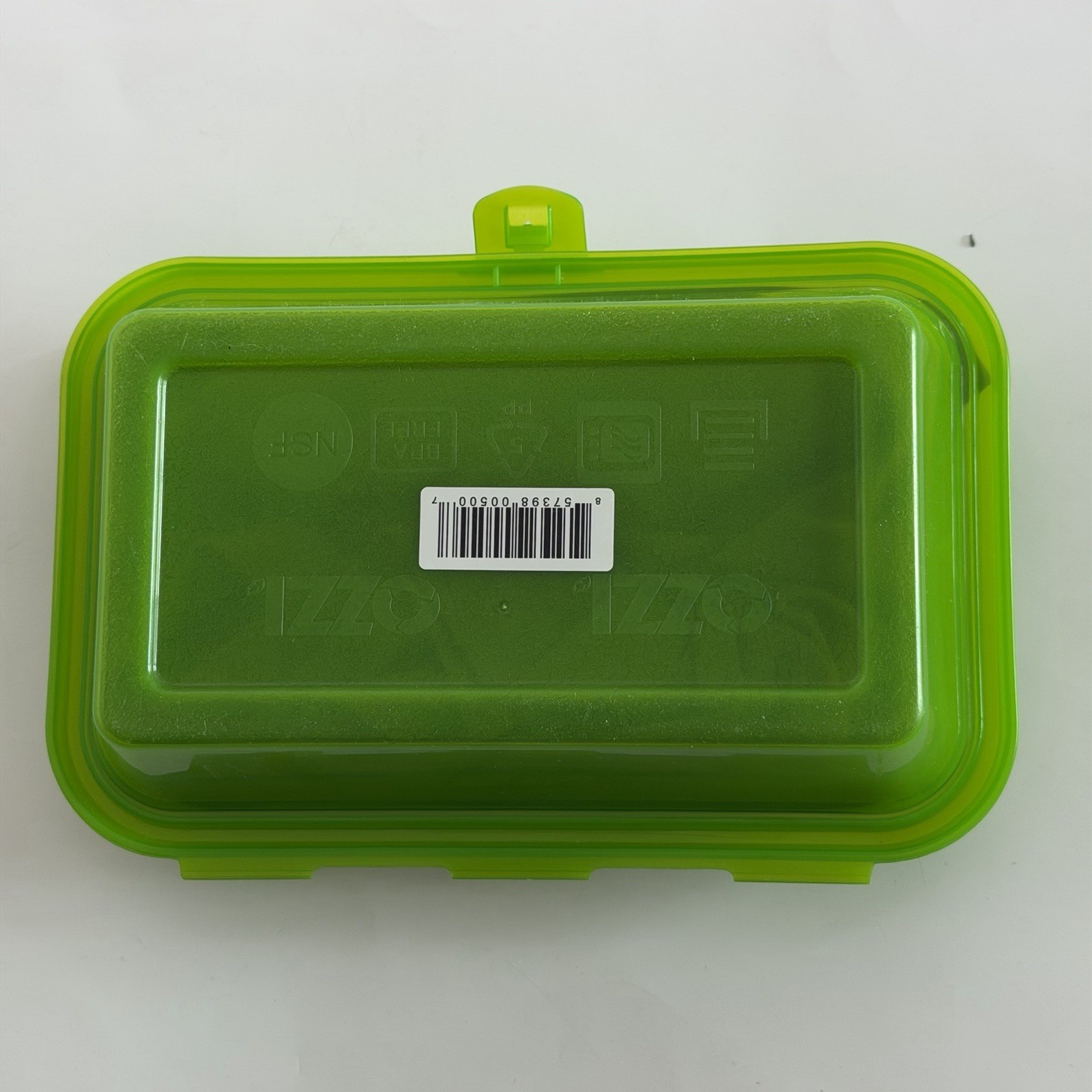 BPA FREE-NSF-OZZI Reusable Containers Heavy Duty Plastic Snap Lid Green 9″x6″x3″