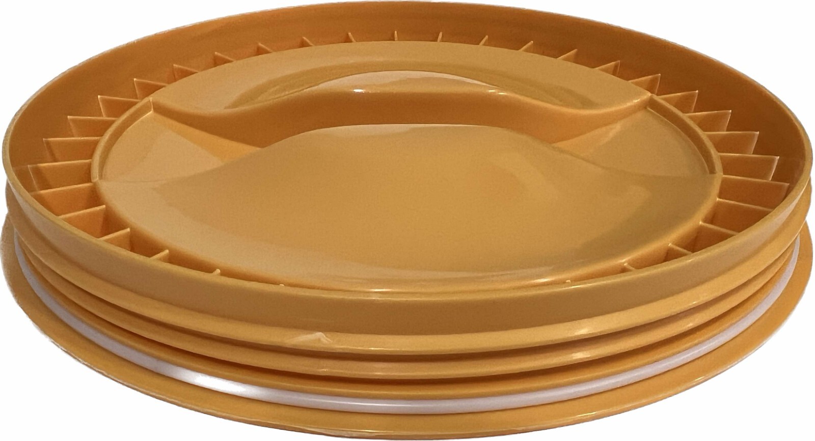 2 Gallon White Food Grade Bucket Pail with White Screw on Orange Lid (Pack of 3)