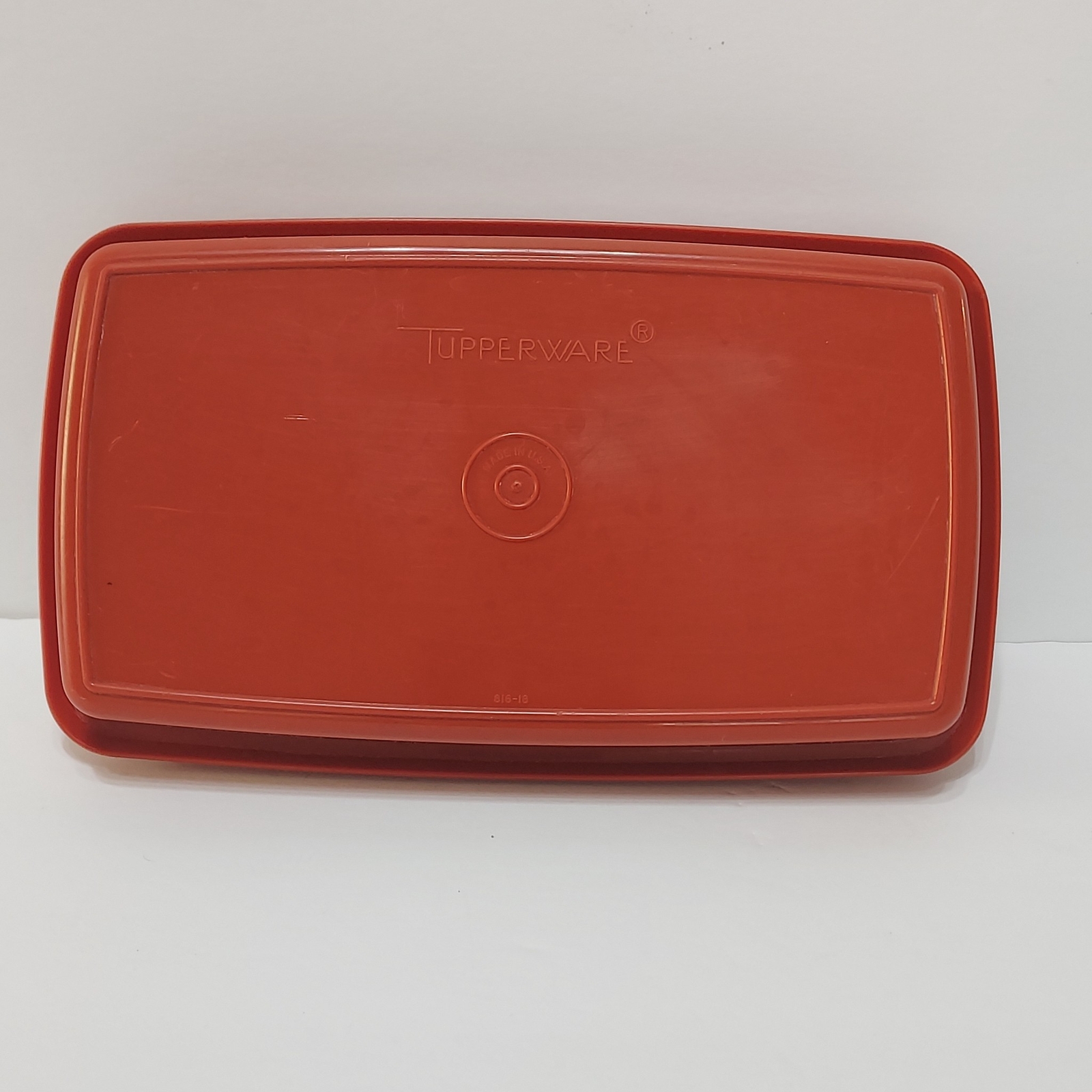Vintage Tupperware 816-18 Red Paprika Deli Meat Cheese Container Only