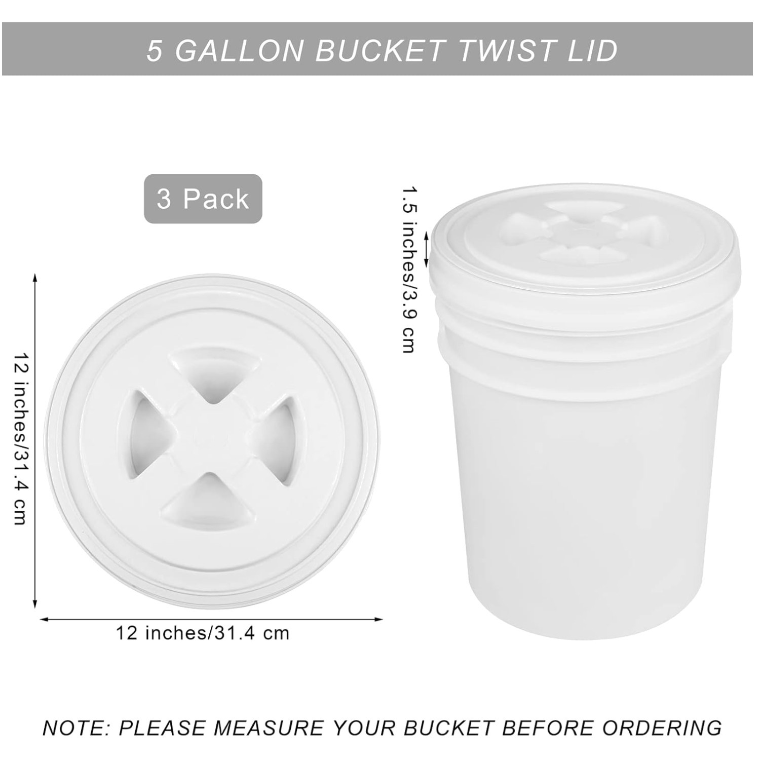 Twist Lid Reusable Seal for Pet Feeders – 3 Pack