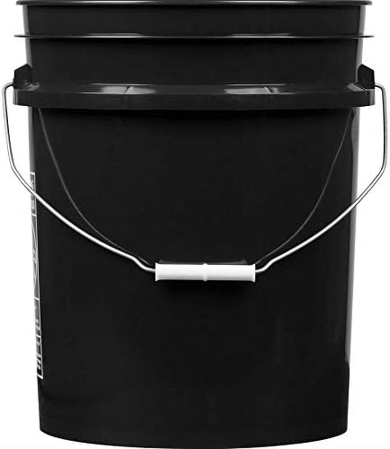House Naturals 5 Gallon Black Food Grade BPA Free Bucket Pail with Screw on Air