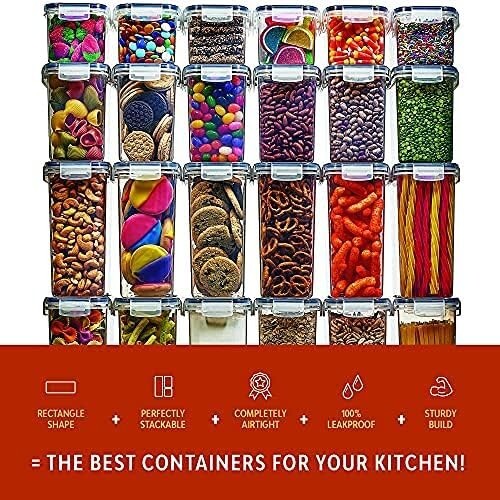 Food Storage Container Set – Canisters for Cereal, Rice, Pet Food – Spoon