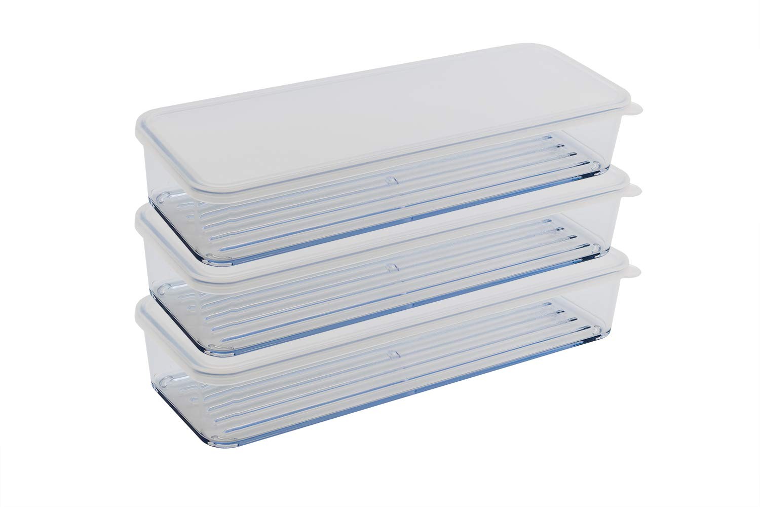 HAIM LIVING Silicook Flat Plastic Box for Kitchen 850ml, Clear