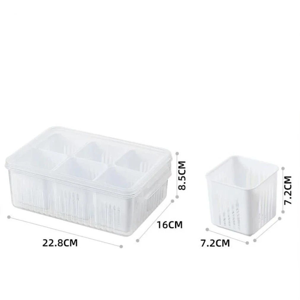Refrigerator Food Drain Fresh-keeping Box Ginger Garlic Onion Pepper Storage AA