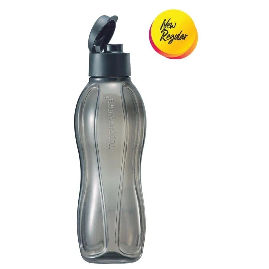 Tupperware Brand Water Bottle Flip H20 One The Go Eco Easy Drink Top 1Litter/