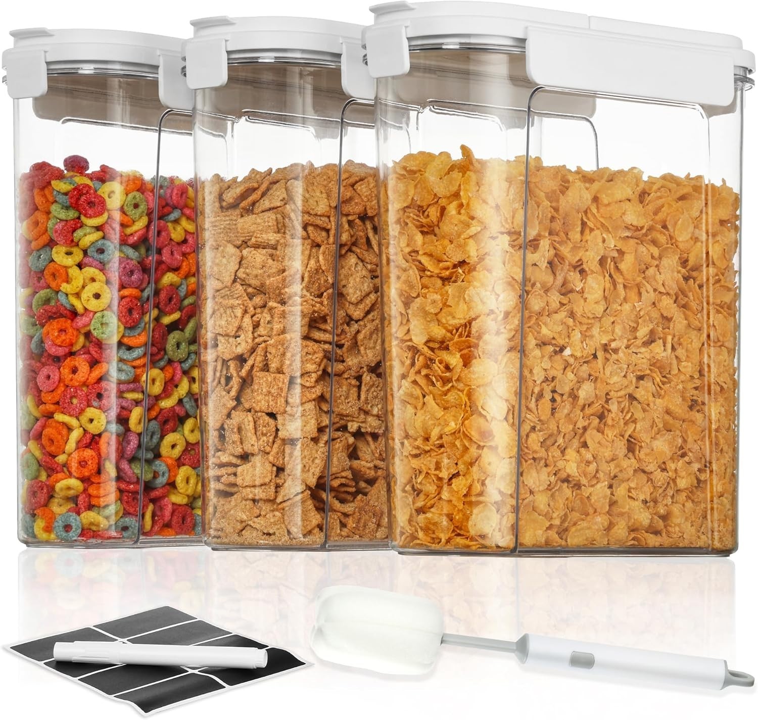 Vtopmart Cereal Containers Set 3 PCS Airtight Food Storage Containers