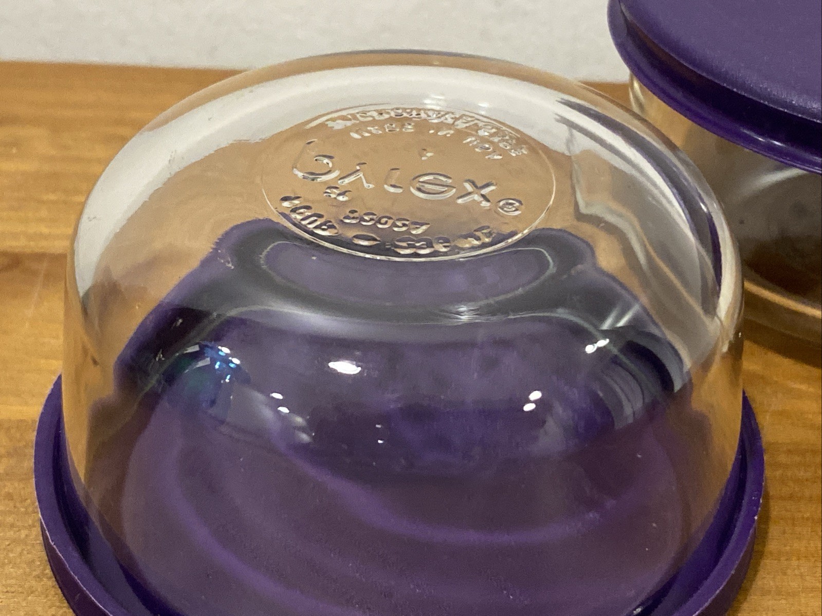 pyrex 7202A 1 Cup 236 mL Clear Round Glass Food Storage Bowl Lid Made in USA Set