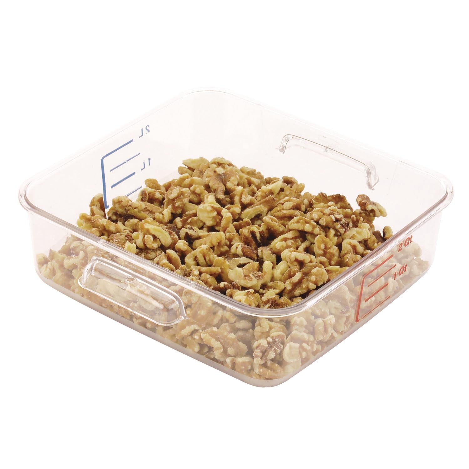2 Qt Clear Food Storage Container NSF Certified Durable Polycarbonate Square …