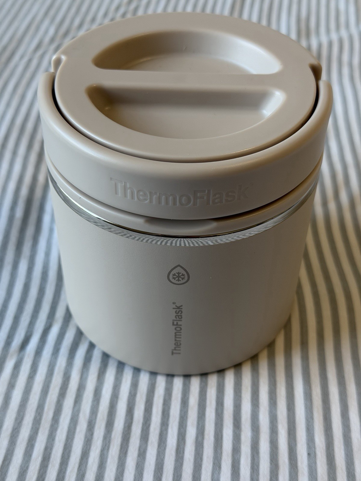 ThermoFlask Insulated Food Jar with Leakproof Lid (20 oz, Sand) Stainless Steel