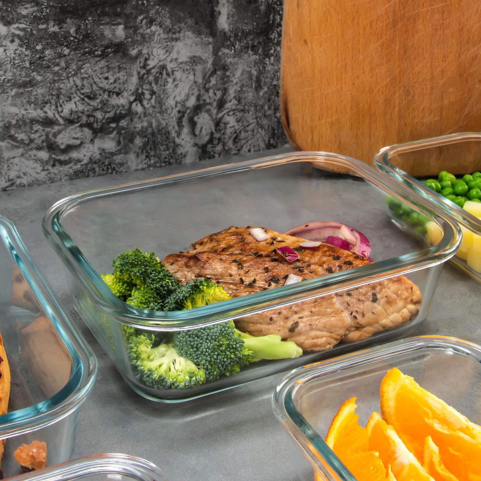 FAWLES 12 Pack Glass Storage Containers with Lids, Leak-Proof Meal Prep Pink