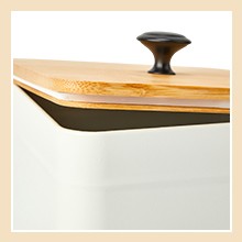 Kitchen Canisters for Countertop Set of 3 Metal Canisters Sets with Bamboo Lids