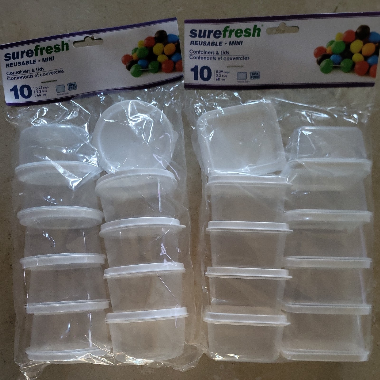 Containers & Lids Surefresh Mini Containers. 10 Pack Of 10