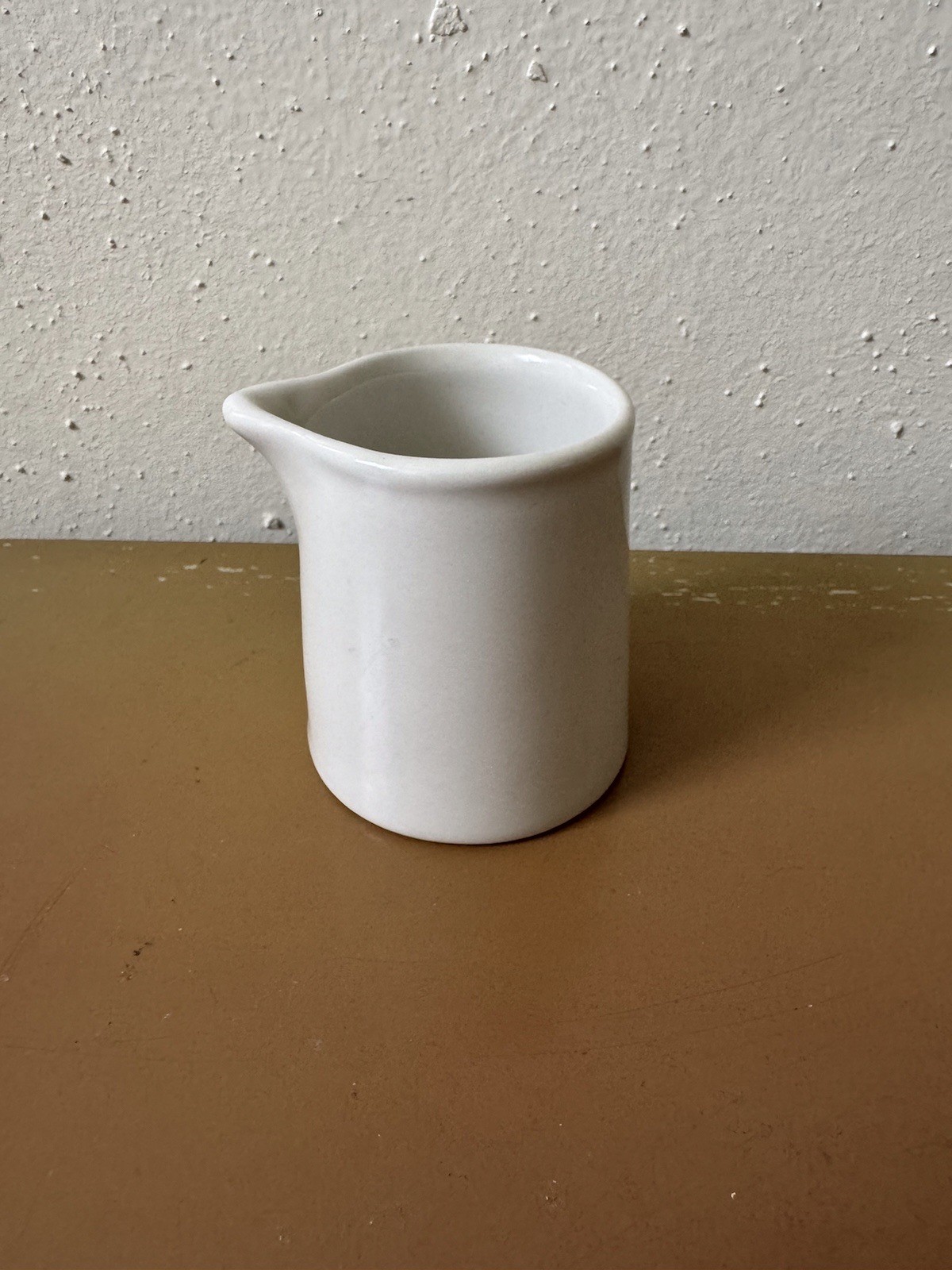 VTG Hall Small Barbecue Sauce Container / Pitcher, White w/ Red Lettering