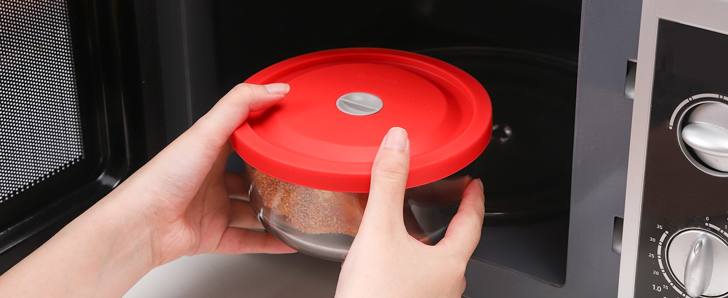 Replacement Lids for Pyrex 7201-PC 4 Cup, Silicone Round Storage Cover Lid for