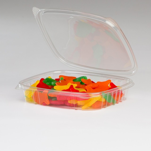 Koda Cup 16 oz Secure Seal Clear RPET Plastic Rectangle Food Container with
