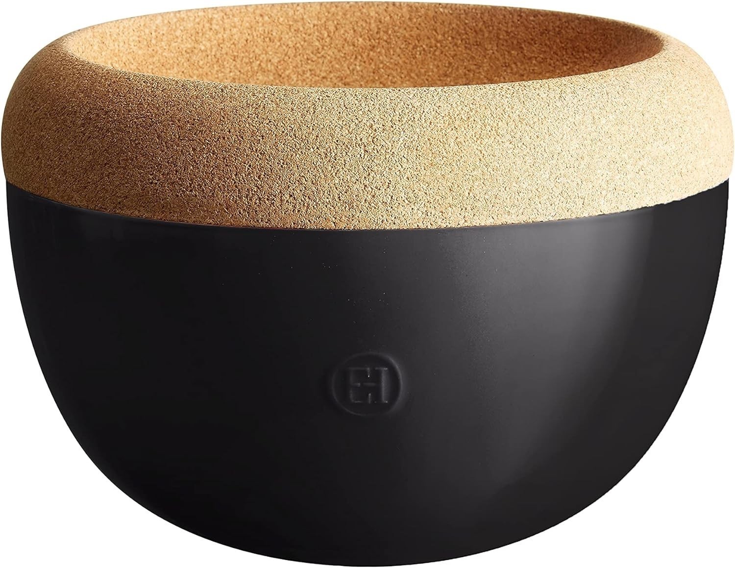 Emile Henry Deep Food Storage Bowl 10.6″ with Lid Black Truffle Made in France