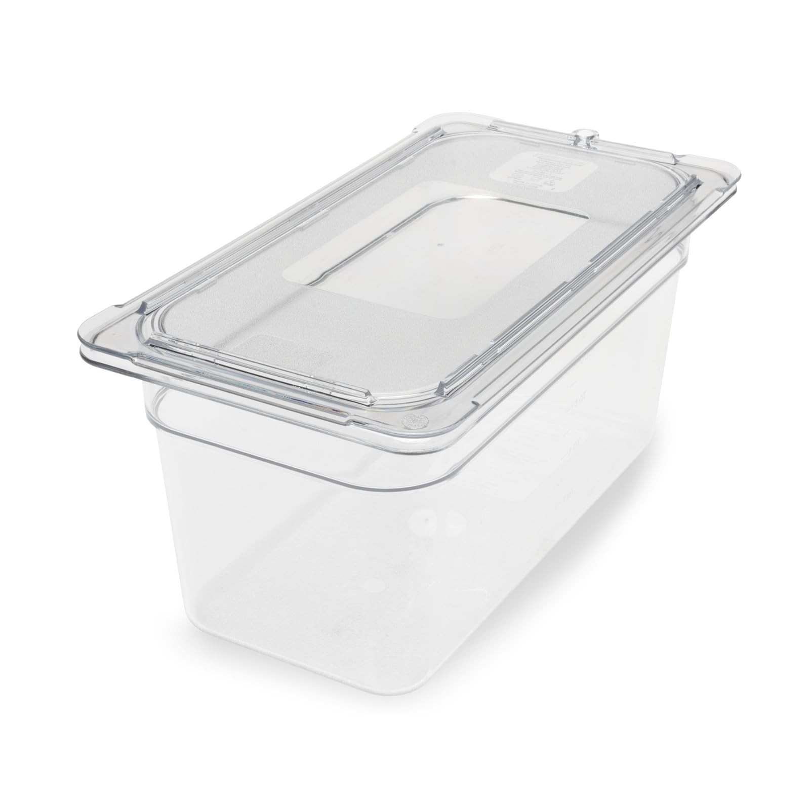 Plastic Food Pan 1/4 Size 4 Inches Deep Clear Commercial Restaurant Kitchen