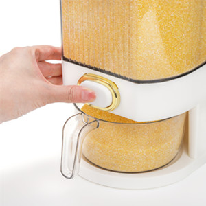 Clear Rice Holder Dispenser, 22 Lbs Large Grain Storage Container with Measuring
