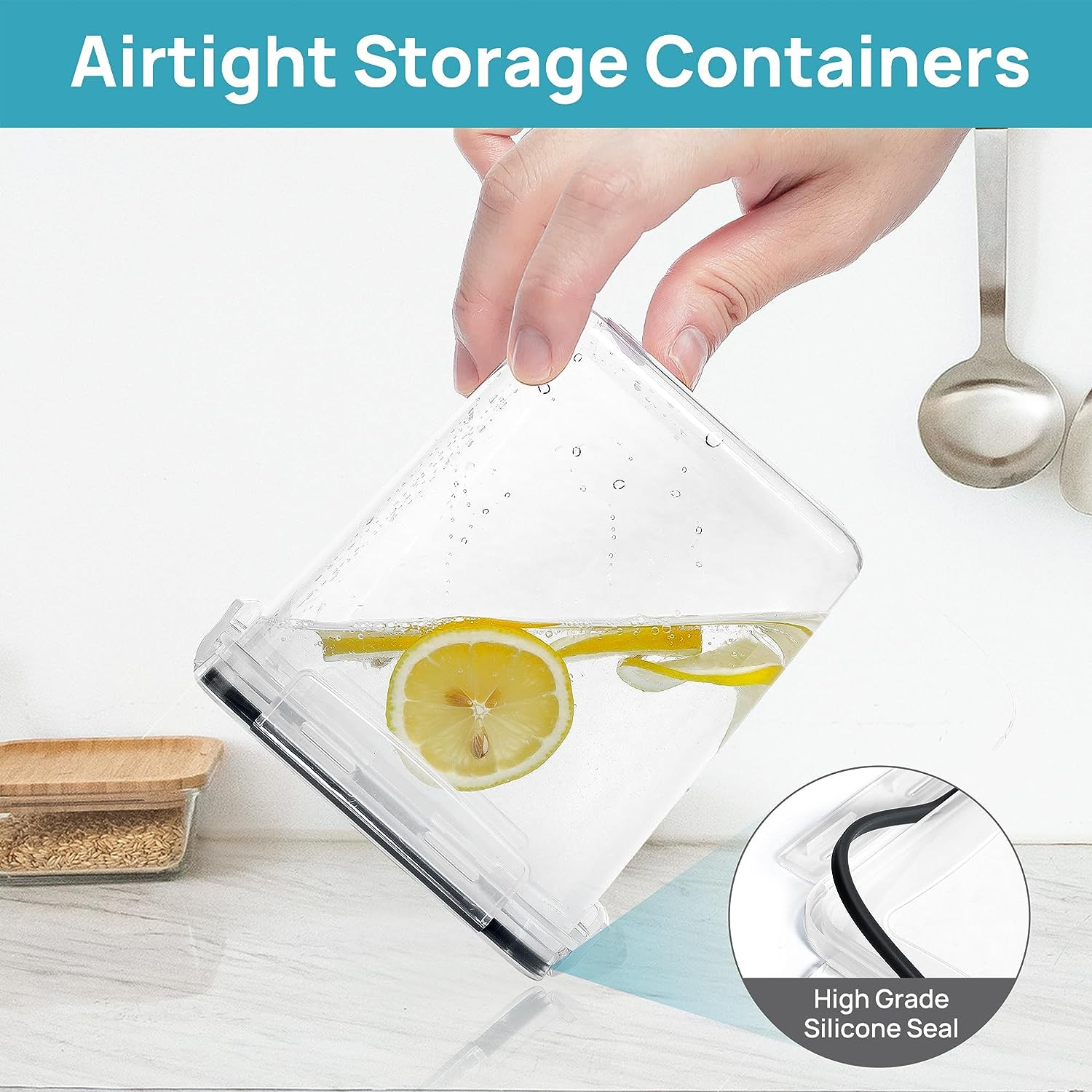 Airtight Food Storage Containers with Lids, 24 Pcs Plastic Kitchen and Pantry O