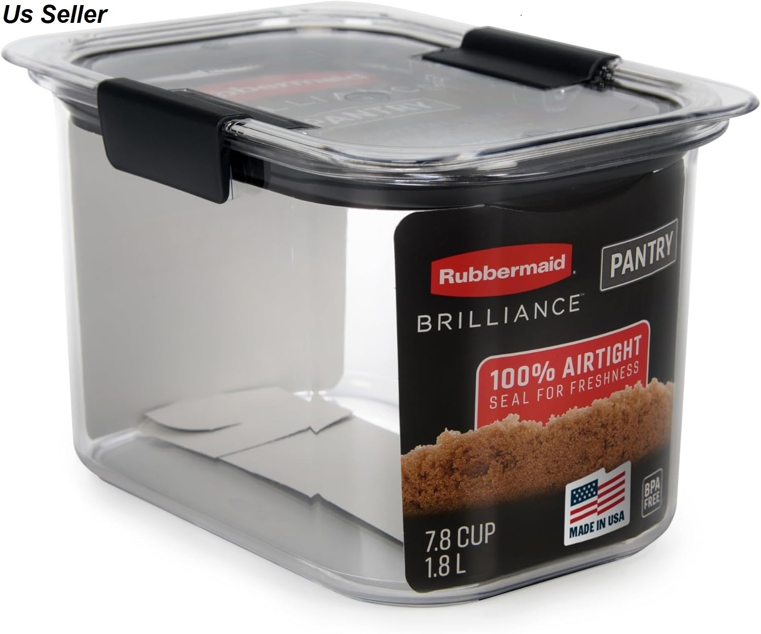 👍❤ Rubbermaid Brilliance 7.8 Cup Airtight Food Storage Container BPA Free Gray