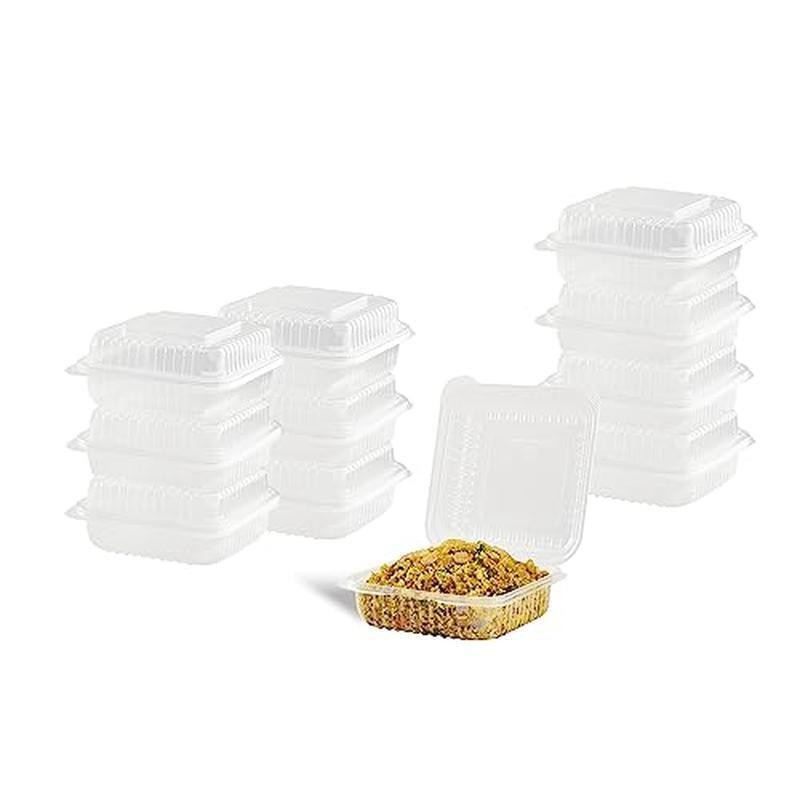 7×7 PP Hinged Food Container BPA Free Reusable Microwave Safe Freezer Safe 250ct