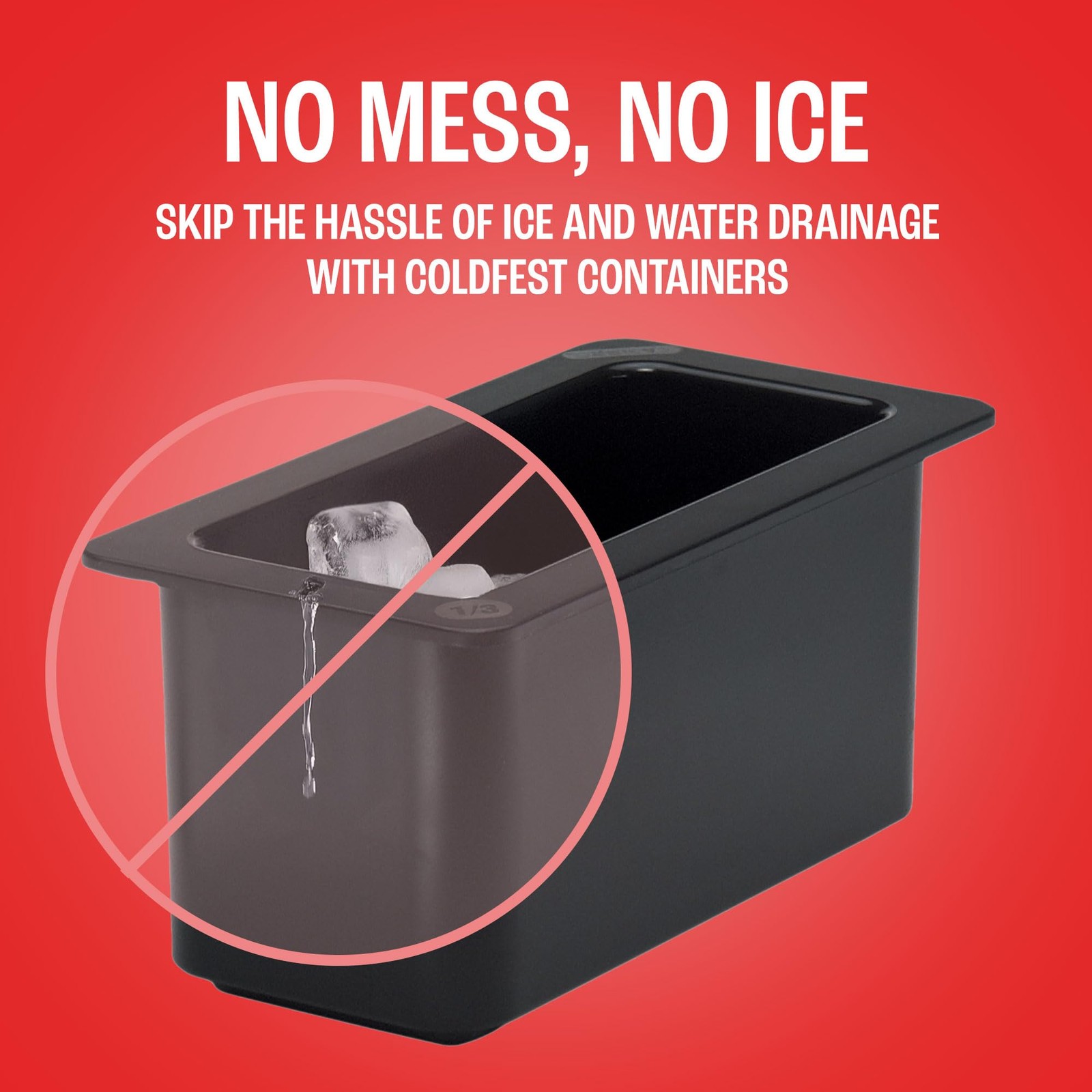 36CF110 ColdFest Black 1/3 Size 6″ H Cold Food Pan