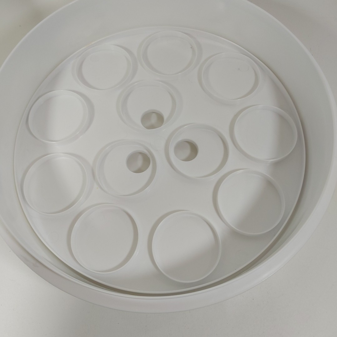 Mainstays Round 3 in 1 Cake and Pie Carrier with Deviled Eggs Insert (Silver)