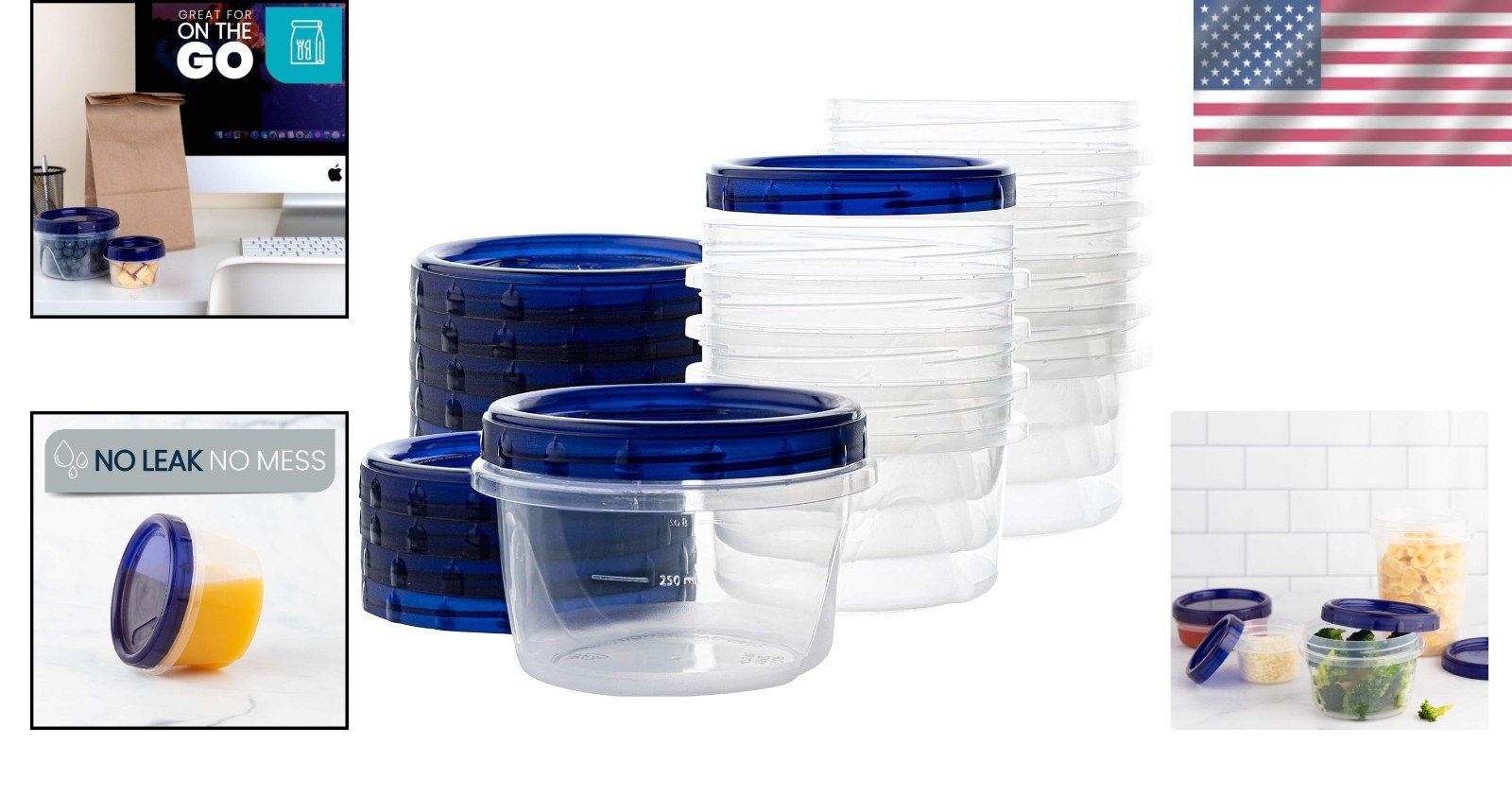 Leak-Resistant Twist Top Deli Containers 16oz – 120 Pack