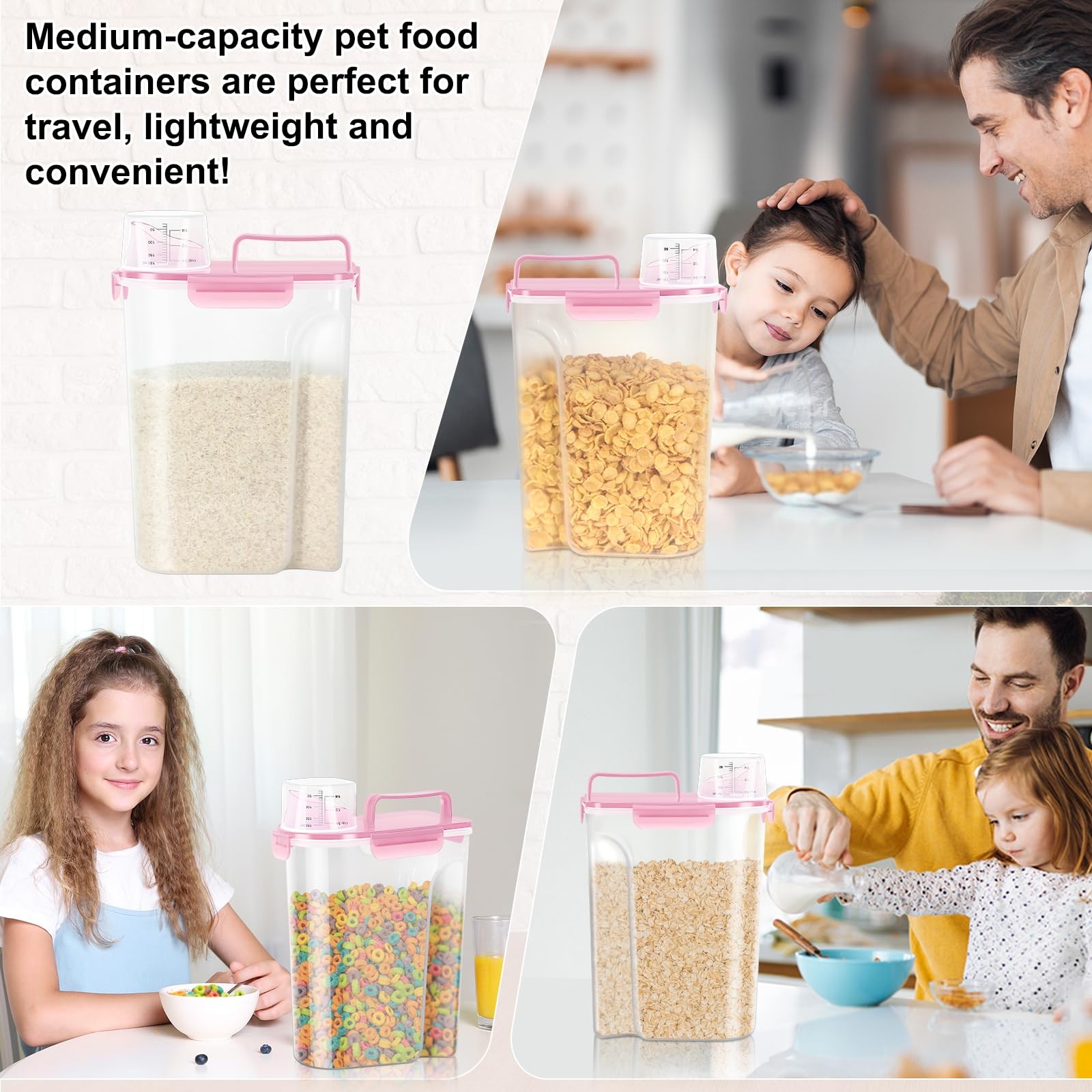 Airtight 10LBS Rice/Cereal/Dry Food Storage Container BPA Free, 5.28Qt Clear …