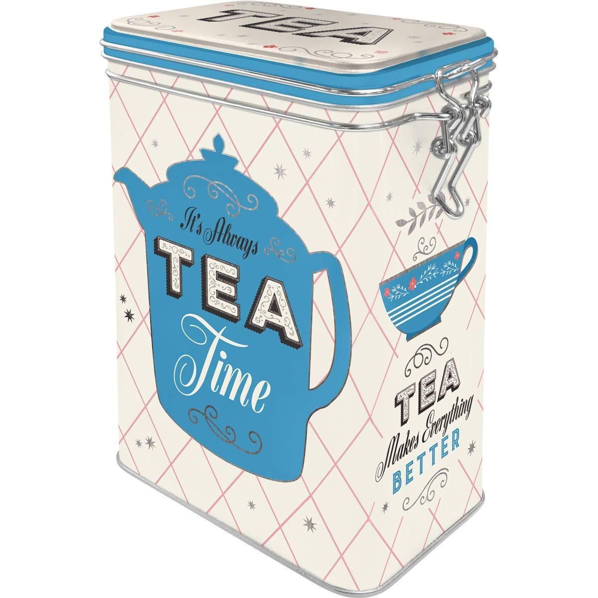 Nostalgic-Art – Metal Food Coffee Sugar Storage Tin Container Box – Tea Time