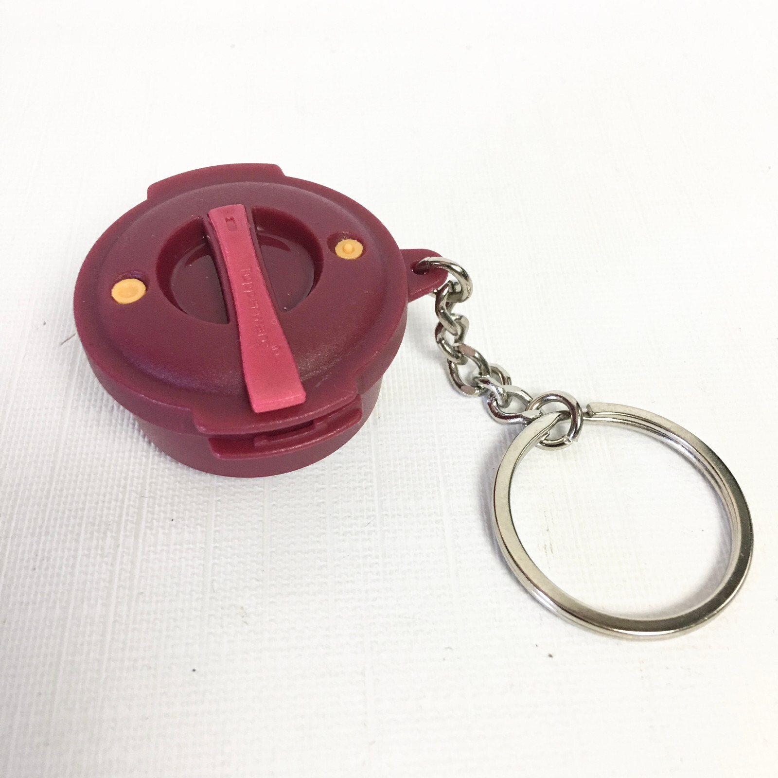 Tupperware Microwave Pressure Cooker Keychain Bordeau Red Mini