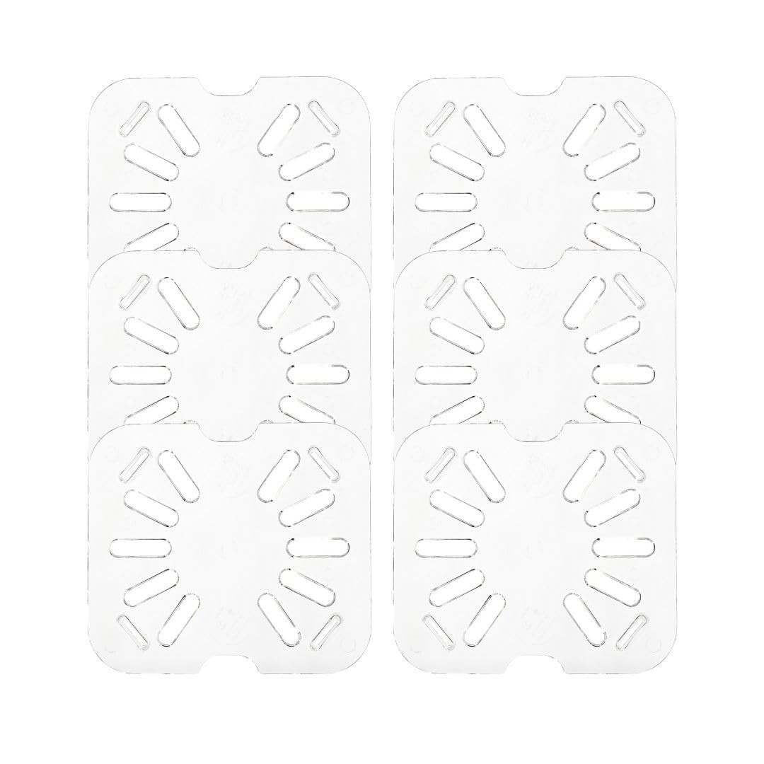 Products Plastic Drain Shelf For 1/6 Size Food Pan Clear pack Of 6 0.6 Inches