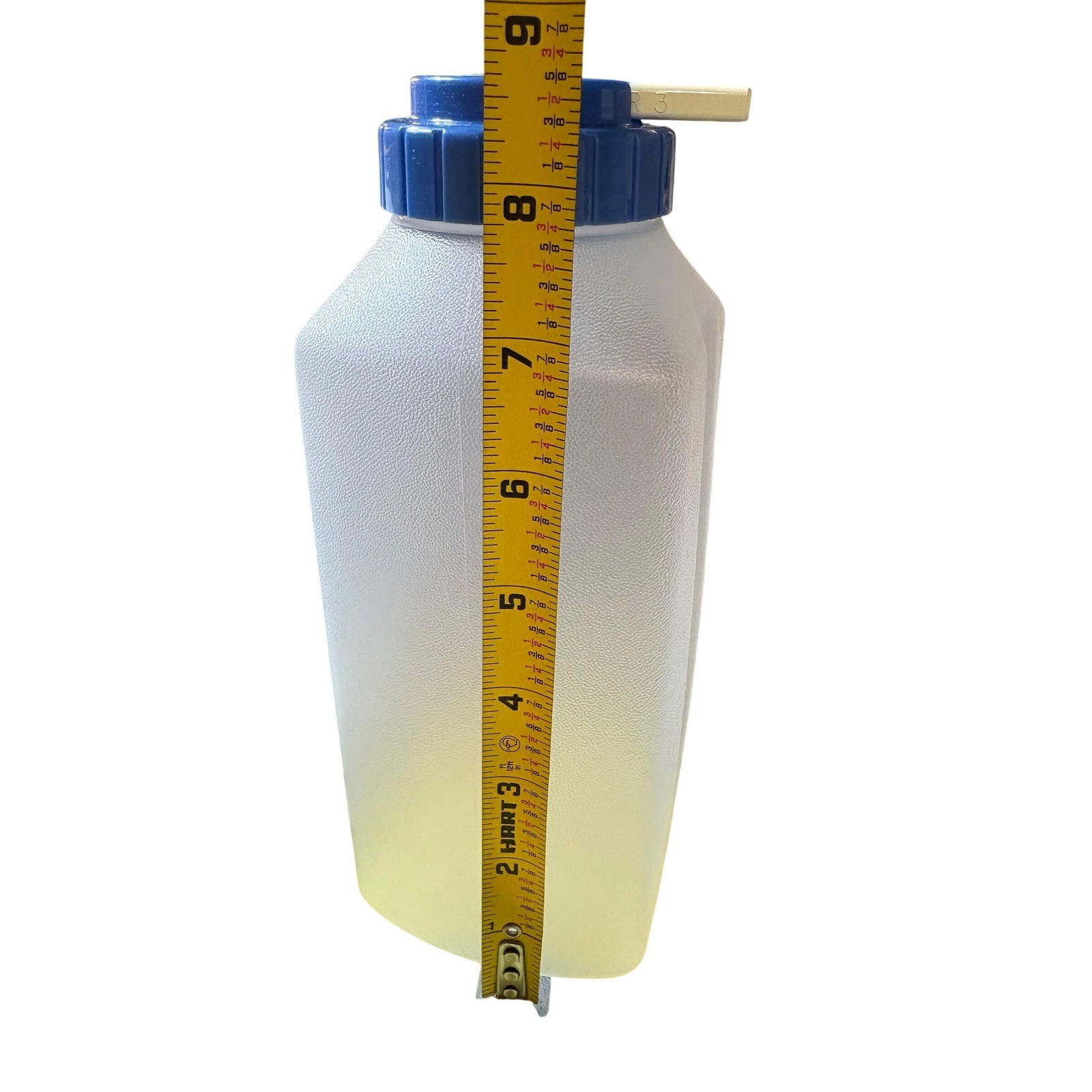 Set of 2 Rubbermaid Vintage 1 Qt Juice Water Bottle Blue Flip Top Frosted