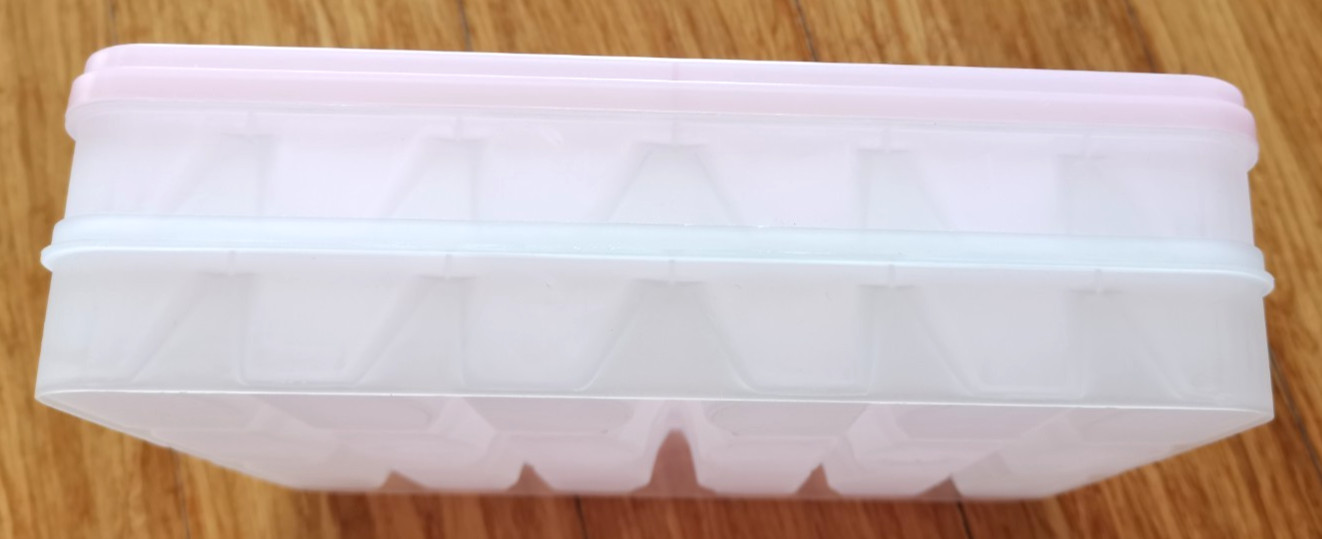 3Pcs Stackable Dumpling Storage Container Multi Grid Freezer Box Food Organizer