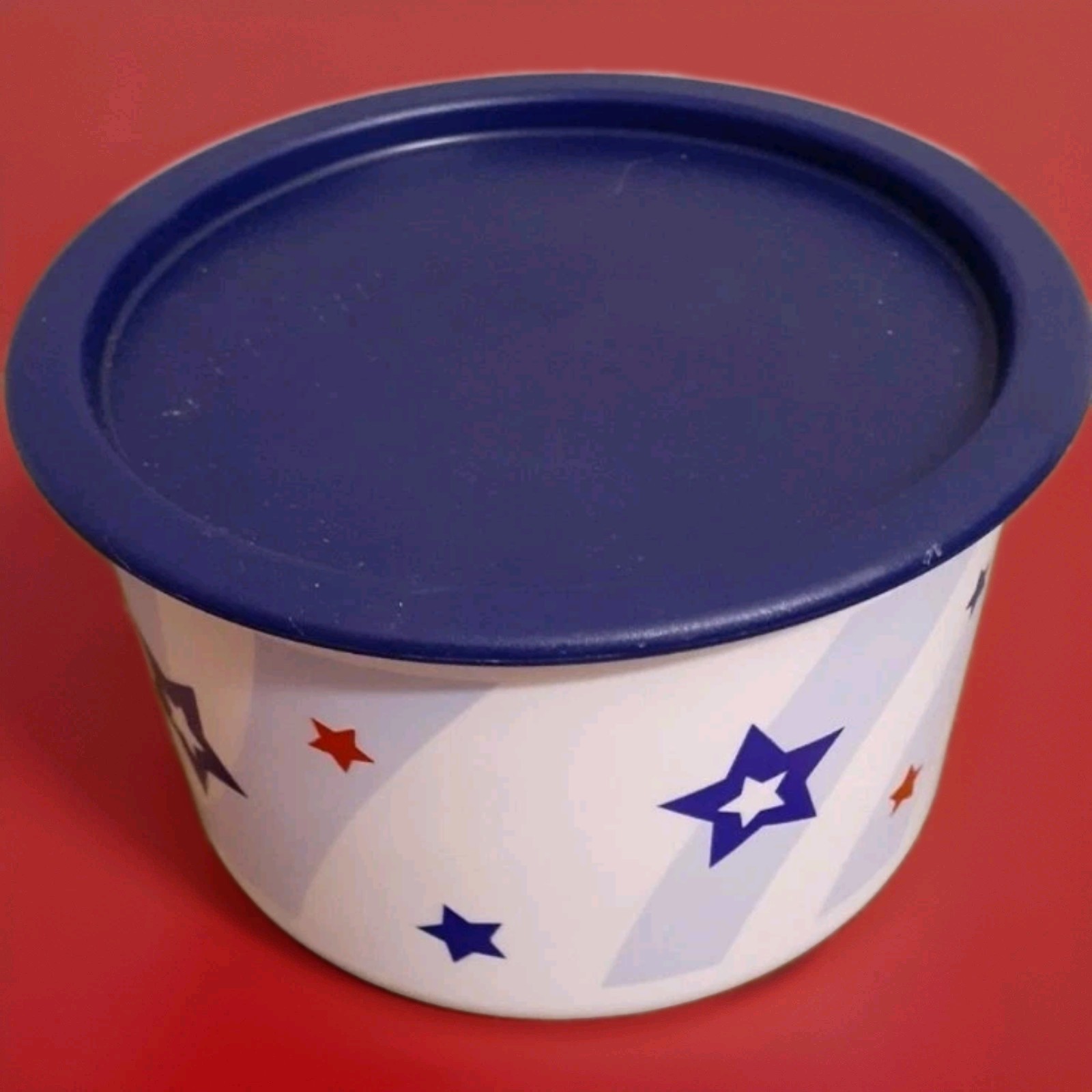 Tupperware One Touch 2421A & 2708A Stars and Stripes NEW 6″x3½”