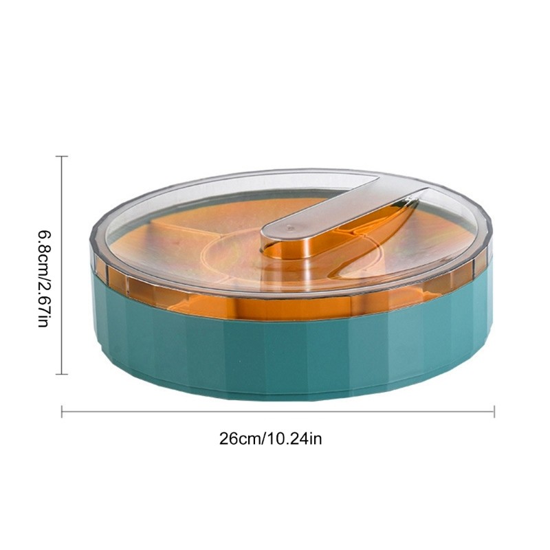 Practical Single Layer Rotating Fruit Display Tray Functional Snacks Candy Plate