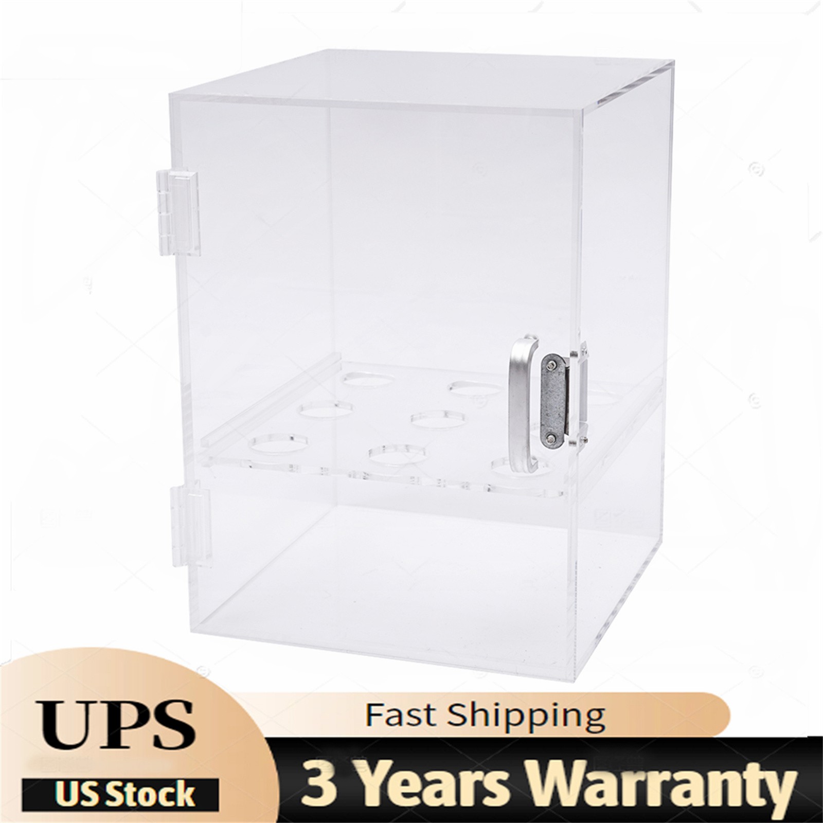 9 Holes Ice Cream Cone Holder, Clear Acrylic Display Cabinet for Dessert Shop~