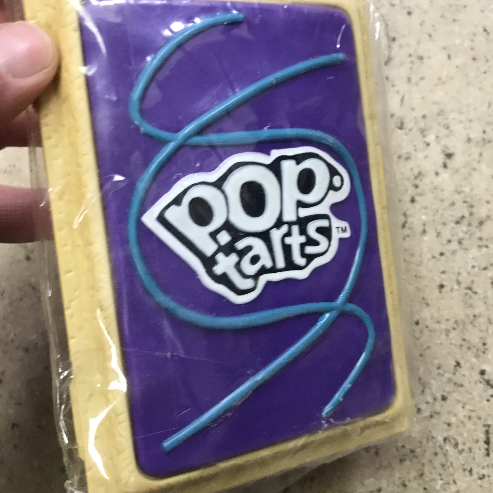 Vintage NIP Kellogg’s Pop Tarts Container Purple Blue Swirls Holds 2 Pop Tarts