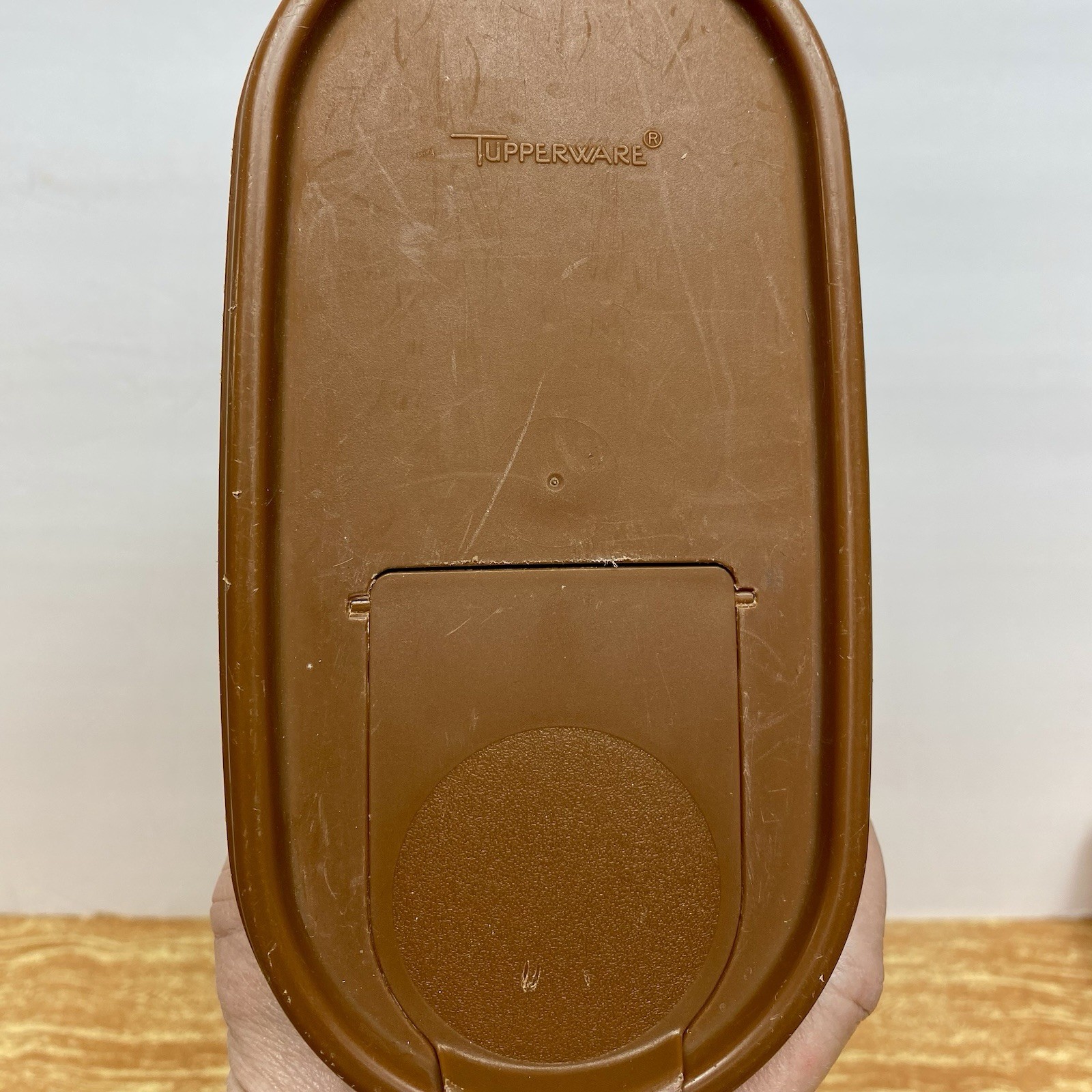 Tupperware Clear/Brown Rectangular Snap Lid Storage Container 4 3/4 Cups 1512-21