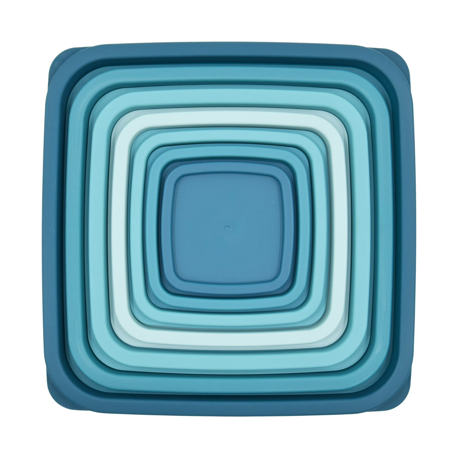 Mainstays 14 Piece Teal Plastic Food Storage Set, Teal Ombre, Ideal Use for Meal