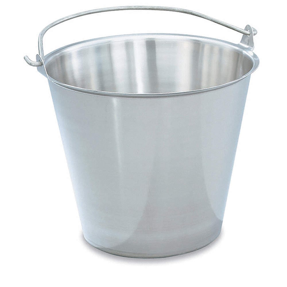 VOLLRATH 58130 Dairy Pail,11.41 in Dia,SS 4NDZ8