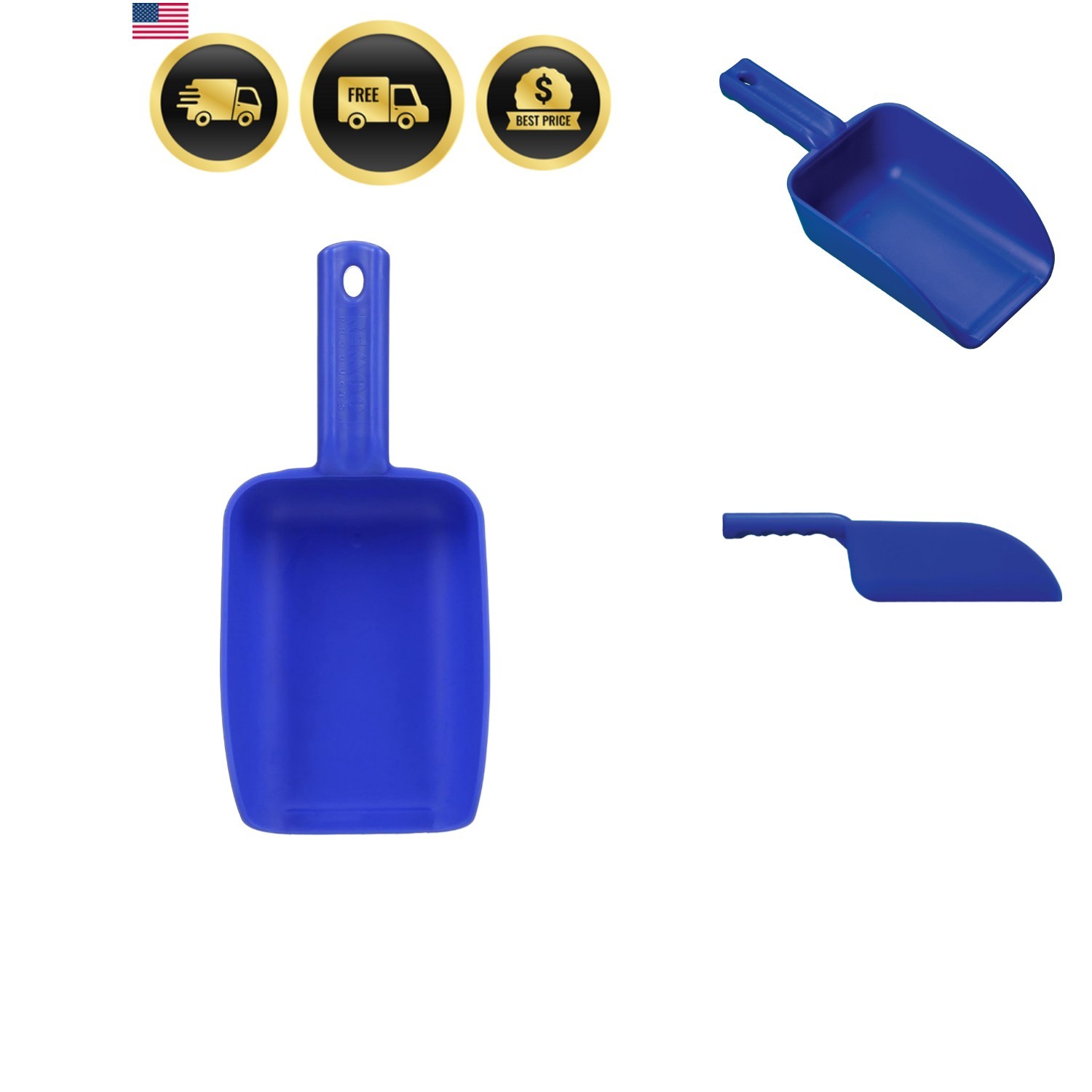 64003 Scoop,32 oz.,PP,Blue