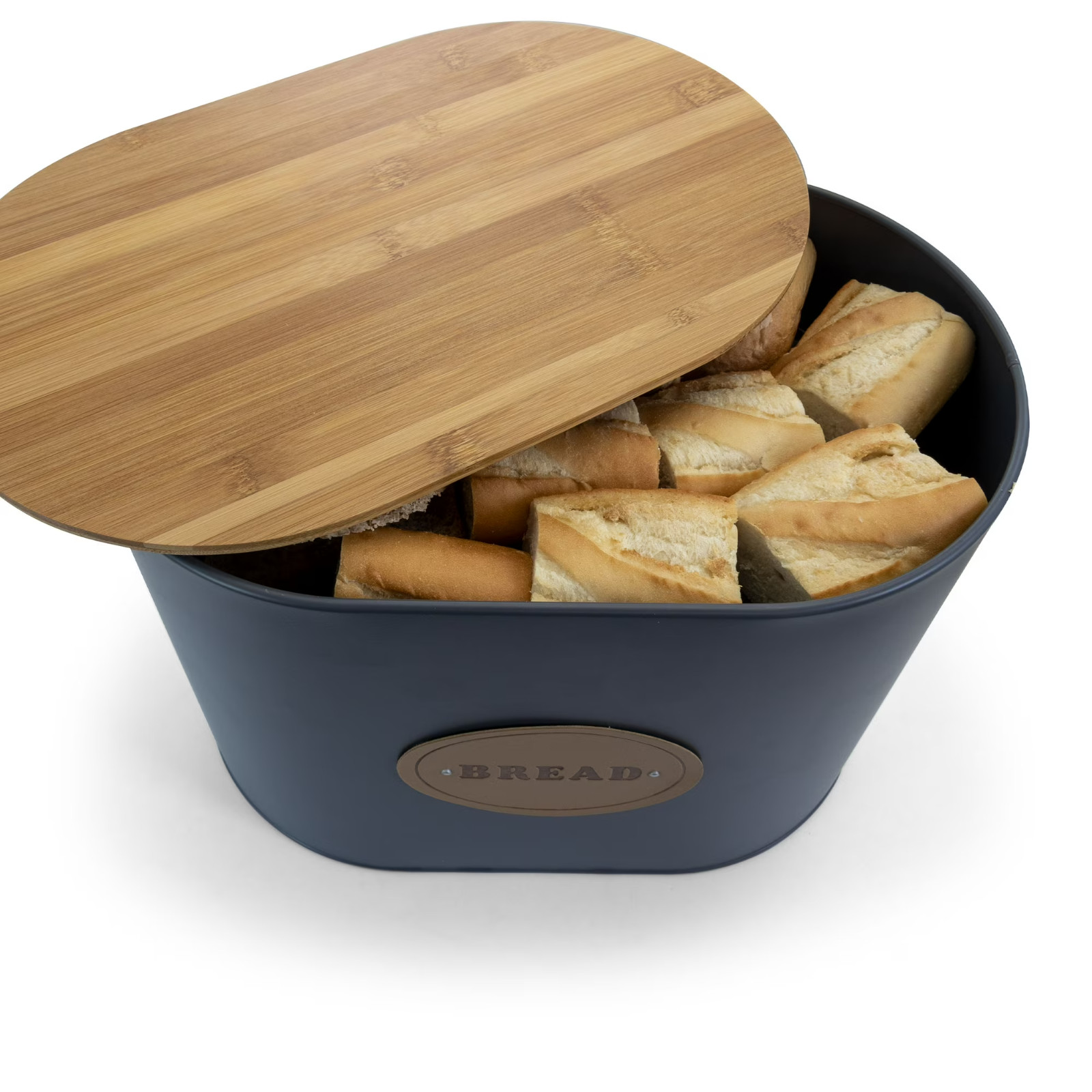 Kitchen Food Storage and Organization 5 Piece Canister Set in Grey with Bamboo
