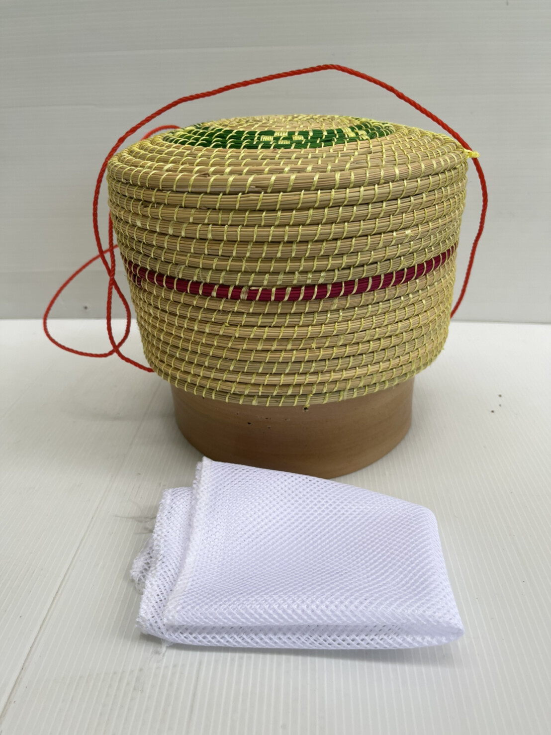Vintage Thai Handicraft Kratip Sticky Rice Natural Reed Serving Basket Multisize